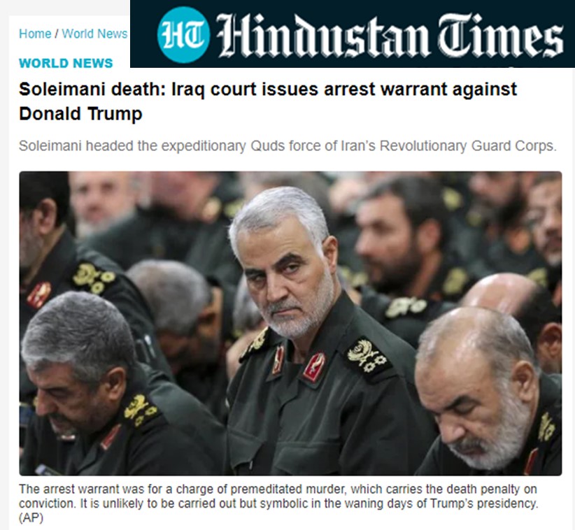 Iraq Court ISSUES Arrest Warrant For Donald Trump