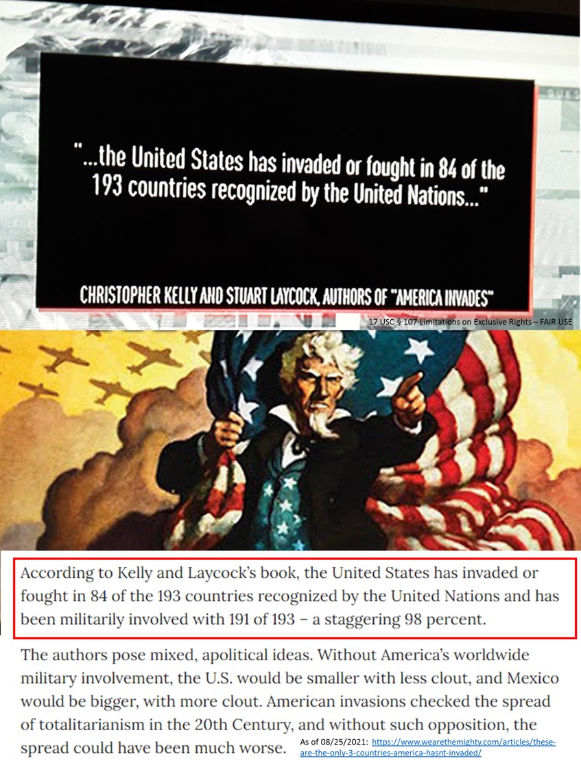 United States TERRORIST Invasions